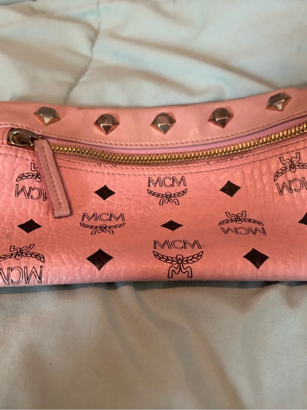 Authentic MCM Dual Stark Backpack in Soft Pink Visetos